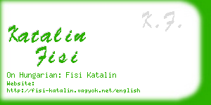 katalin fisi business card